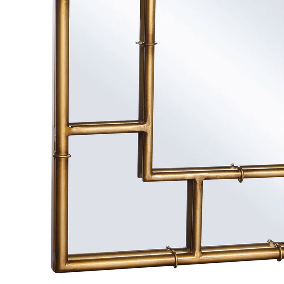 Antq Gold Bamboo Metal Mirror