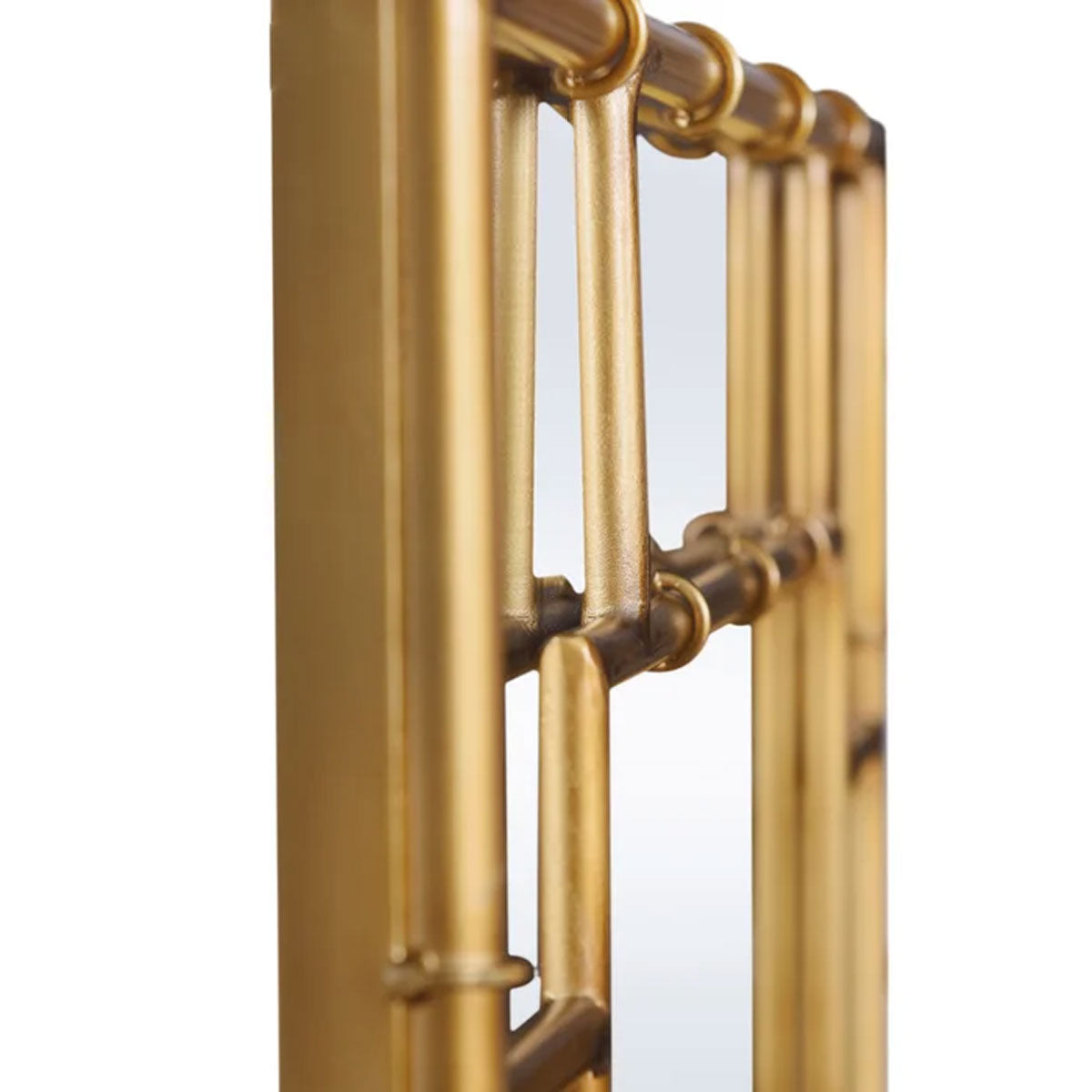 Antq Gold Bamboo Metal Mirror