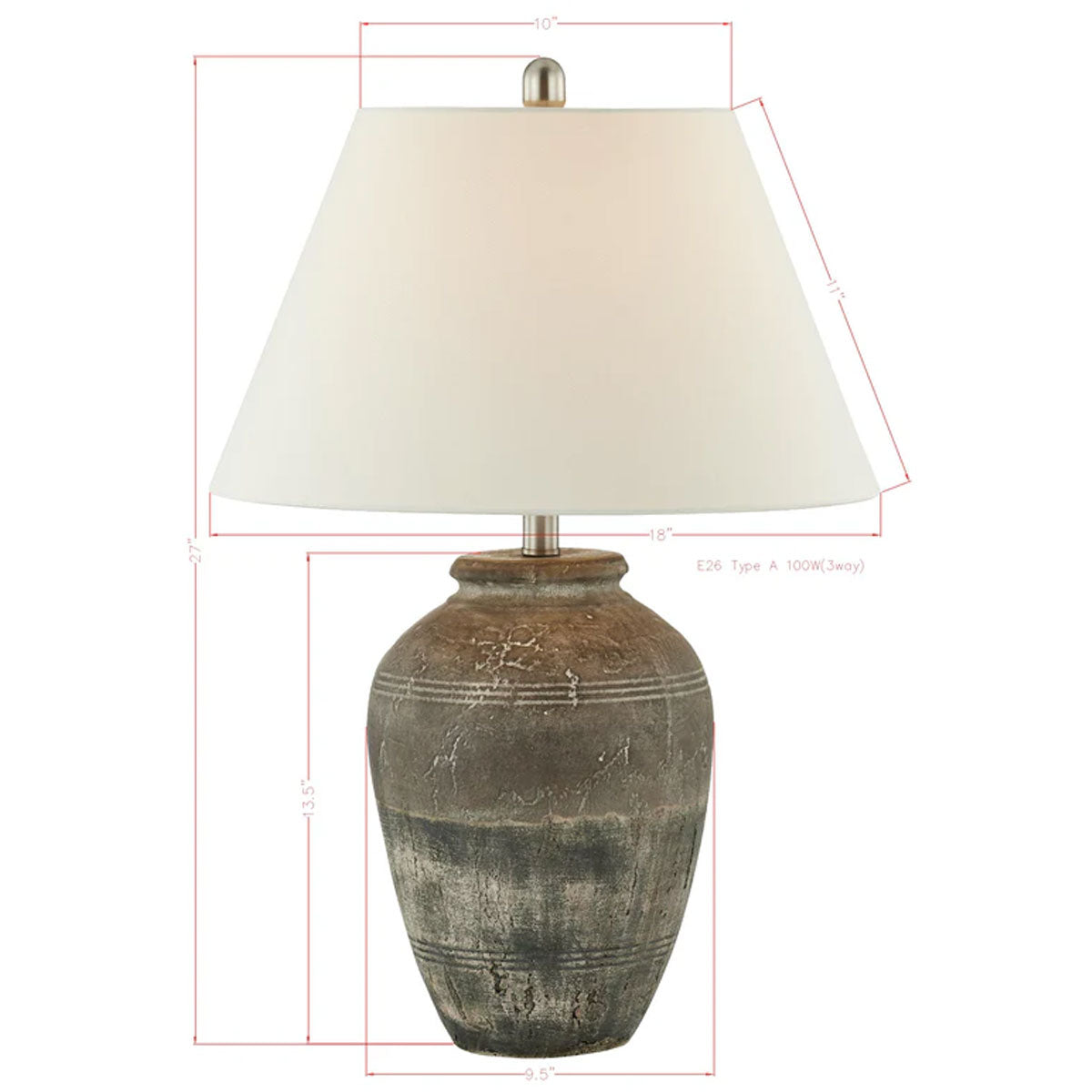 Kellen Distress Table Lamp