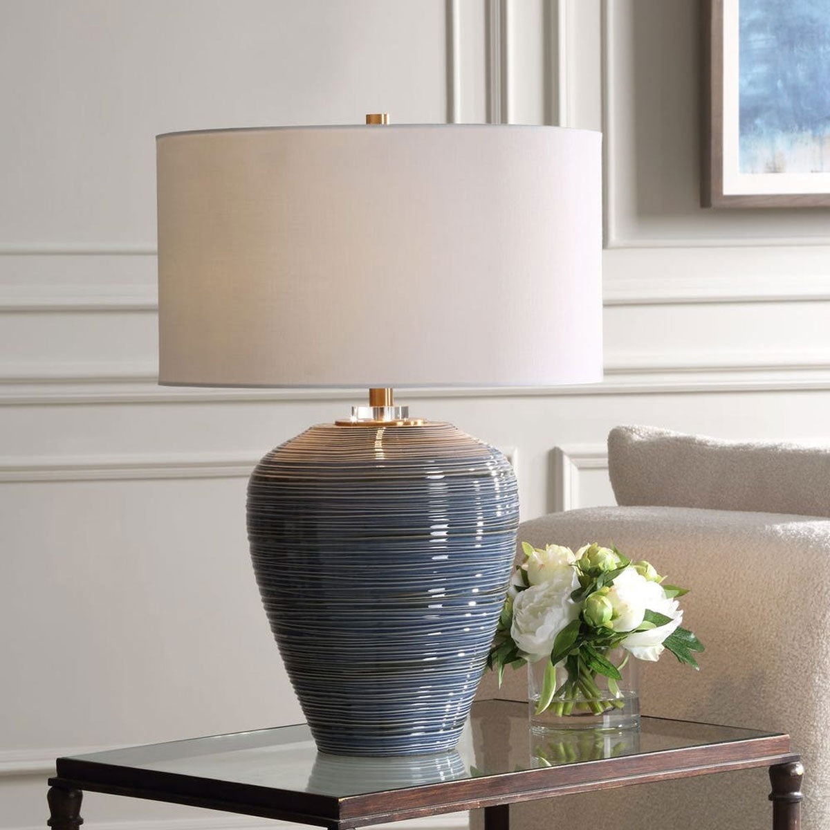 Moher Blue Ribbed Glaze Tl