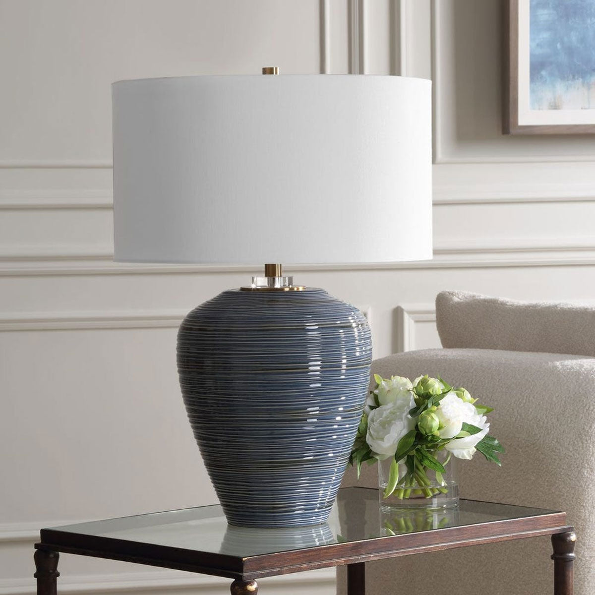 Moher Blue Ribbed Glaze Tl