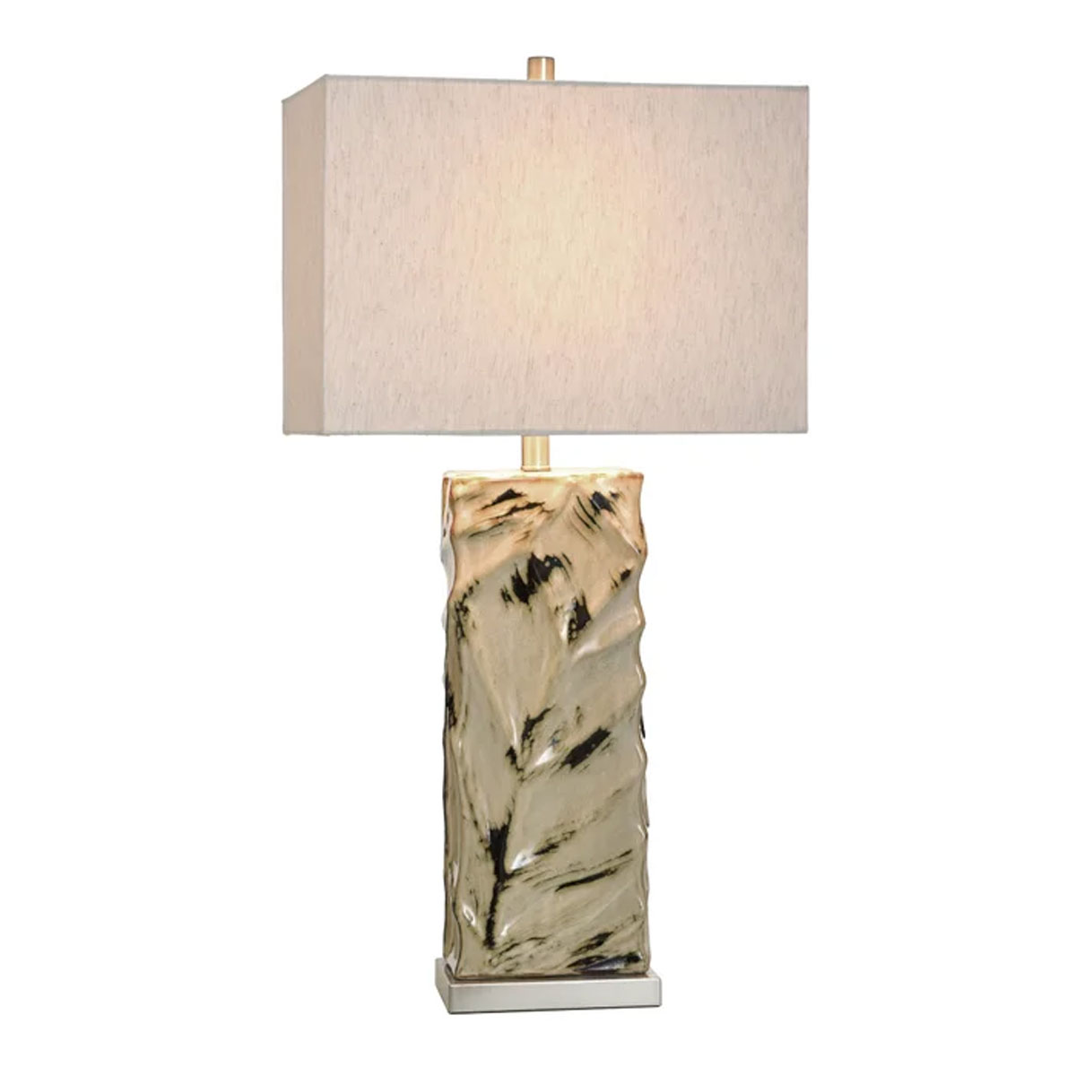 Bali Cream Leaf Cutout Lamp