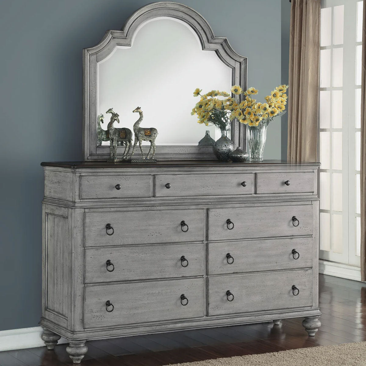Plymouth 9 Drawer Double Dresser