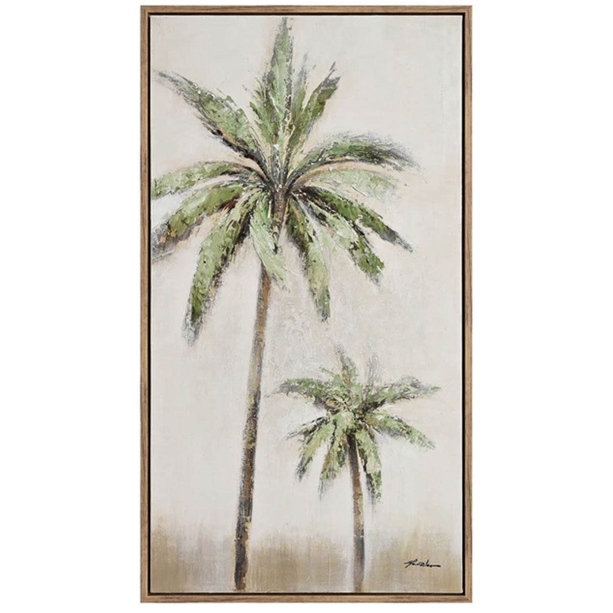GOLDEN PALMS I FRM CANVAS ART