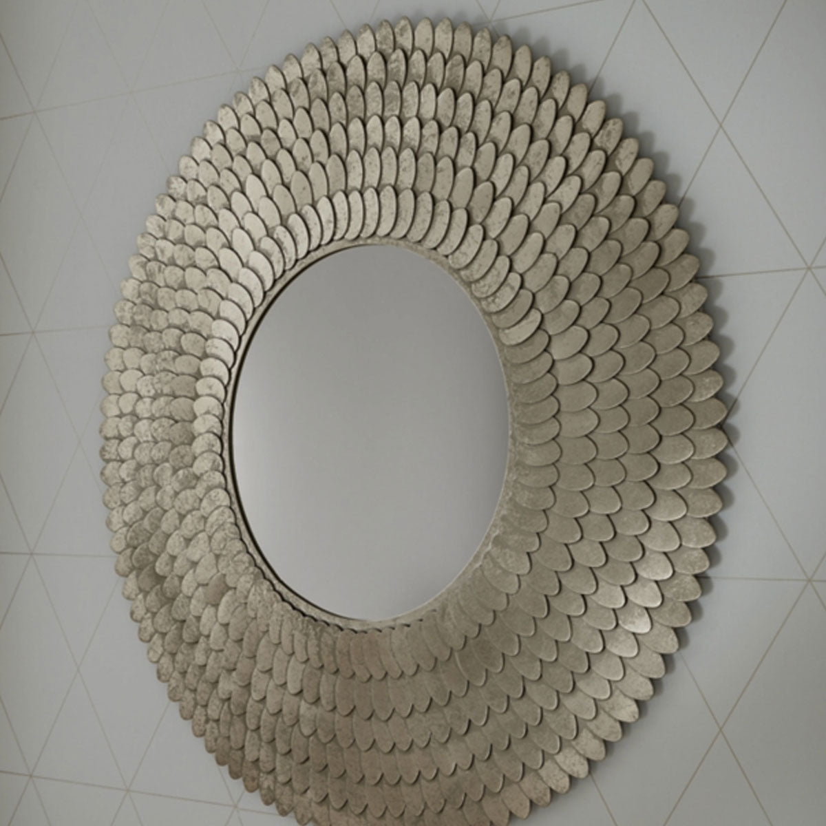 Wrightmund Champgne Round Mirror