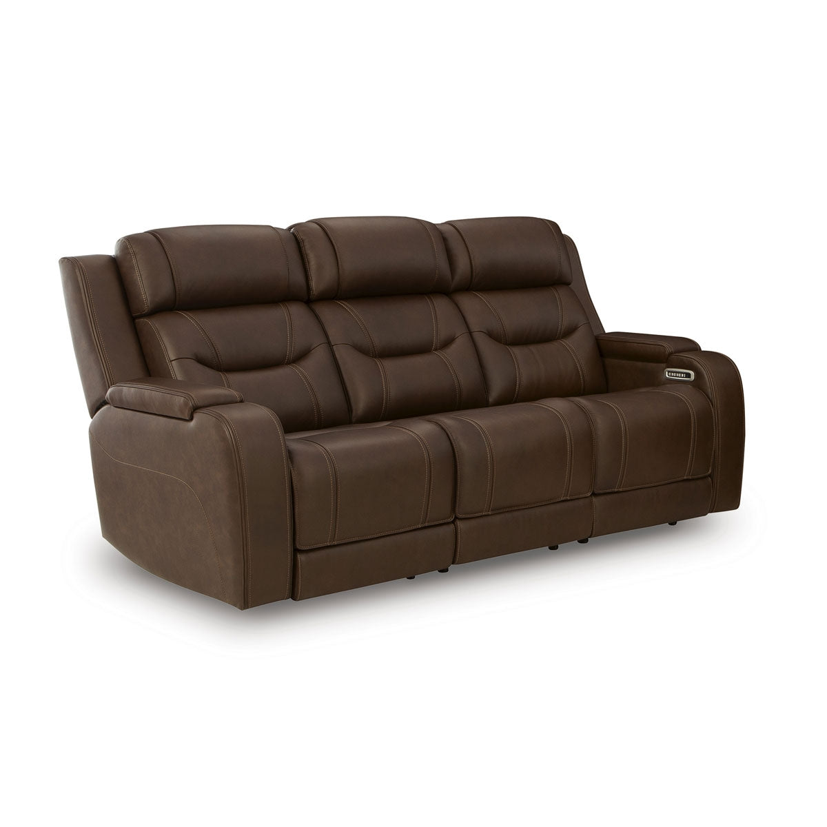 Knightington Sofa With Audio In Brown