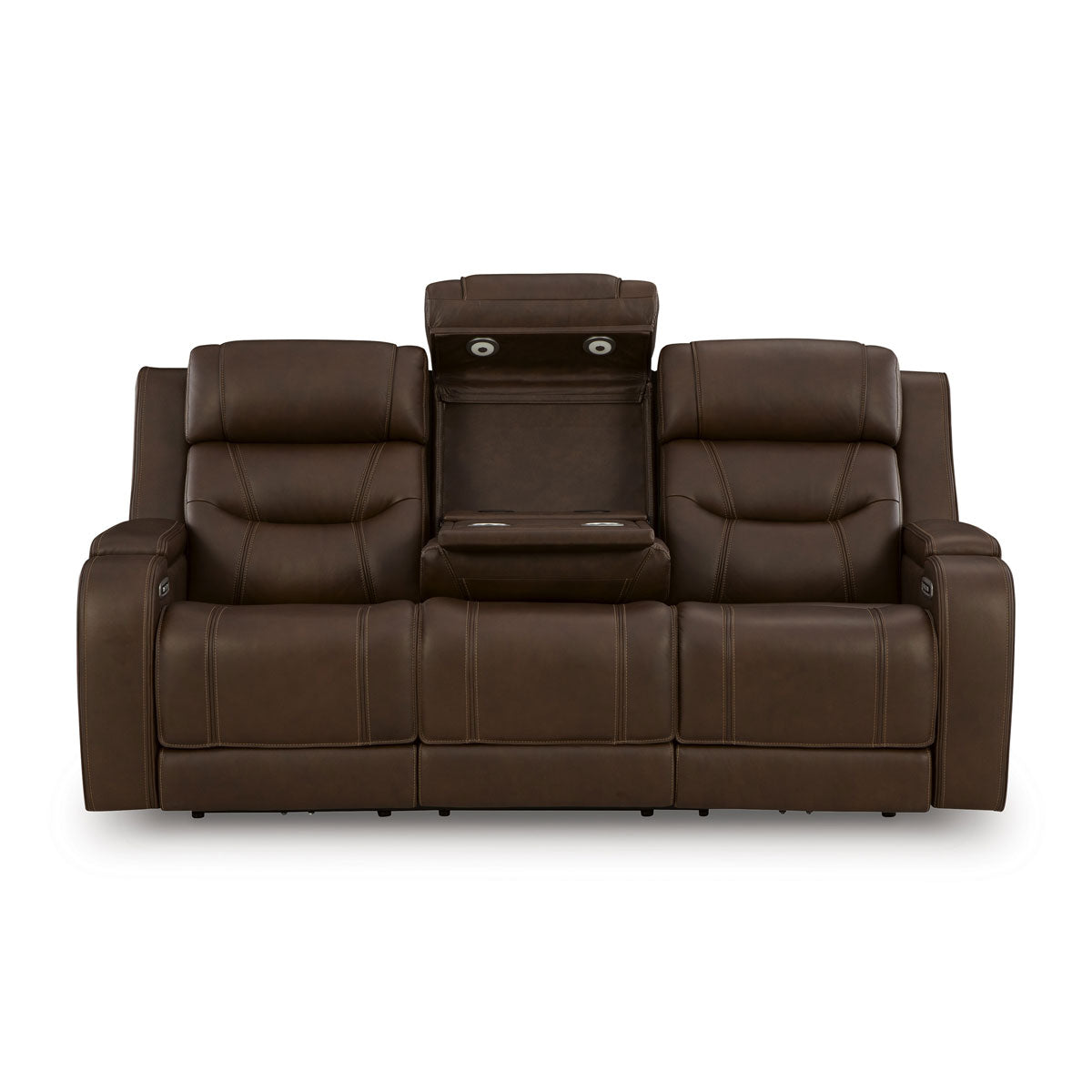 Knightington Sofa With Audio In Brown