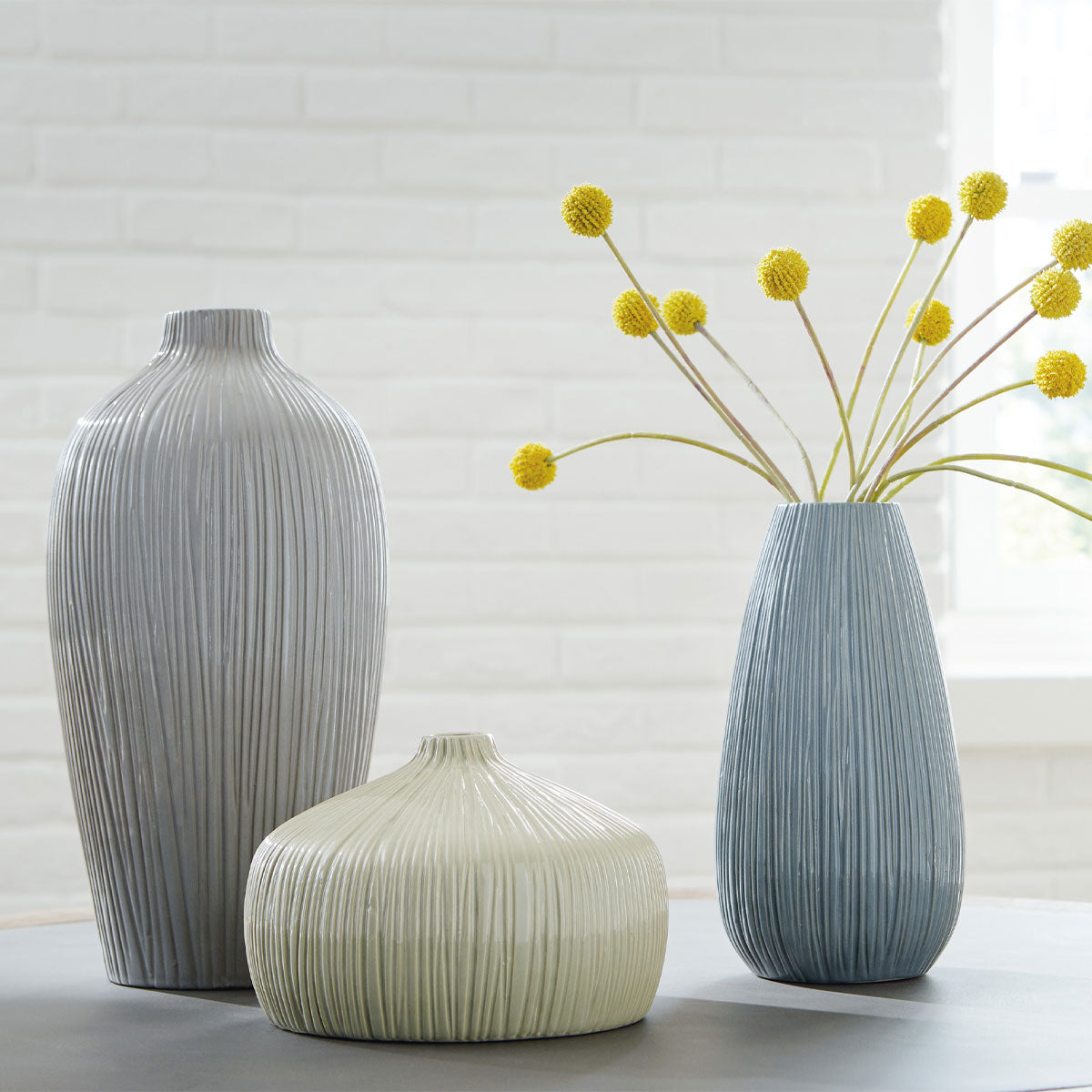 Eiderman S/3 Gry/blegrn Vases