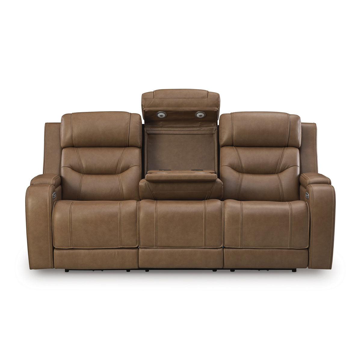 Knightington Sofa With Audio In Caramel