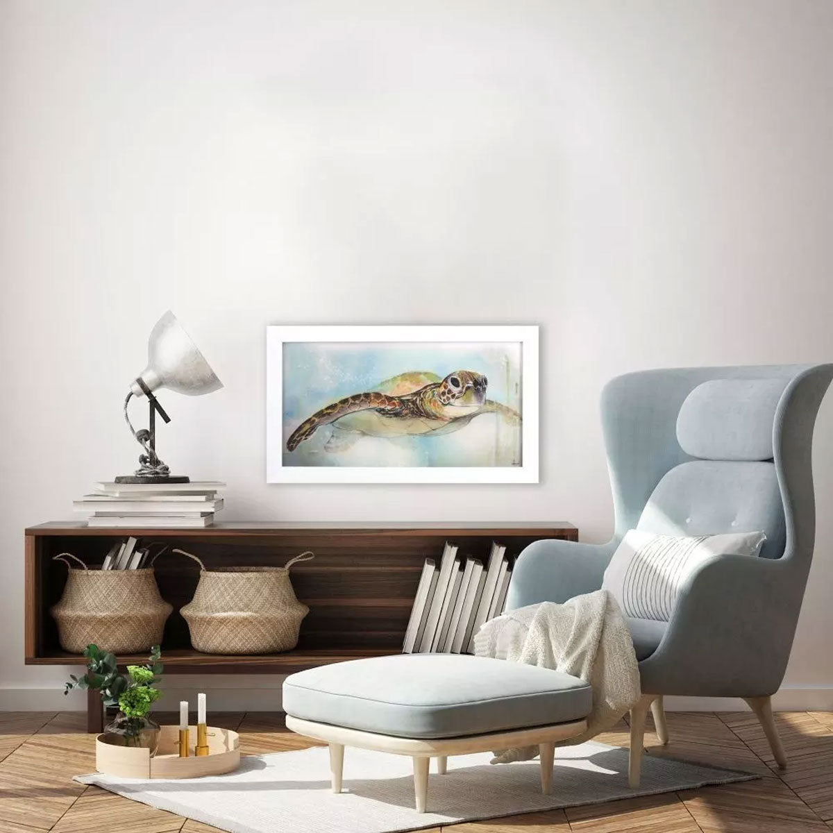MAJESTIC TURTLE FRAMED ART