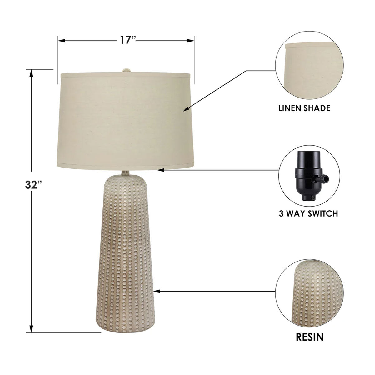 Marissa Beige Ombre 31" Tl
