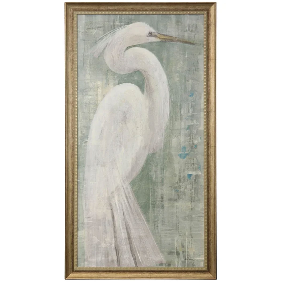 COASTAL EGRET I FRAMED ART