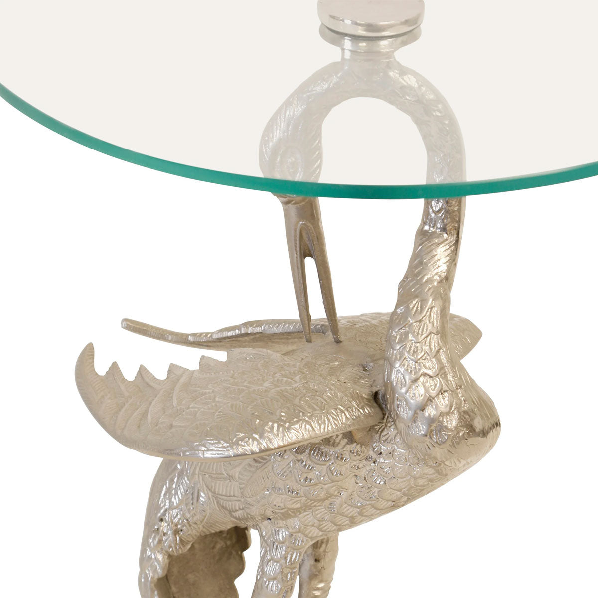 SILVER CRANE SIDE TABLE