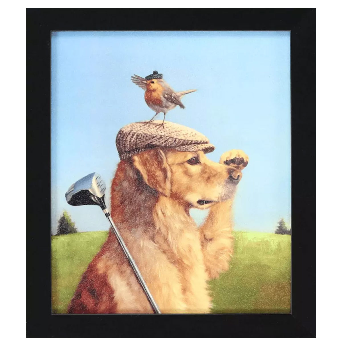 LOST BALL DOG/GOLF ART