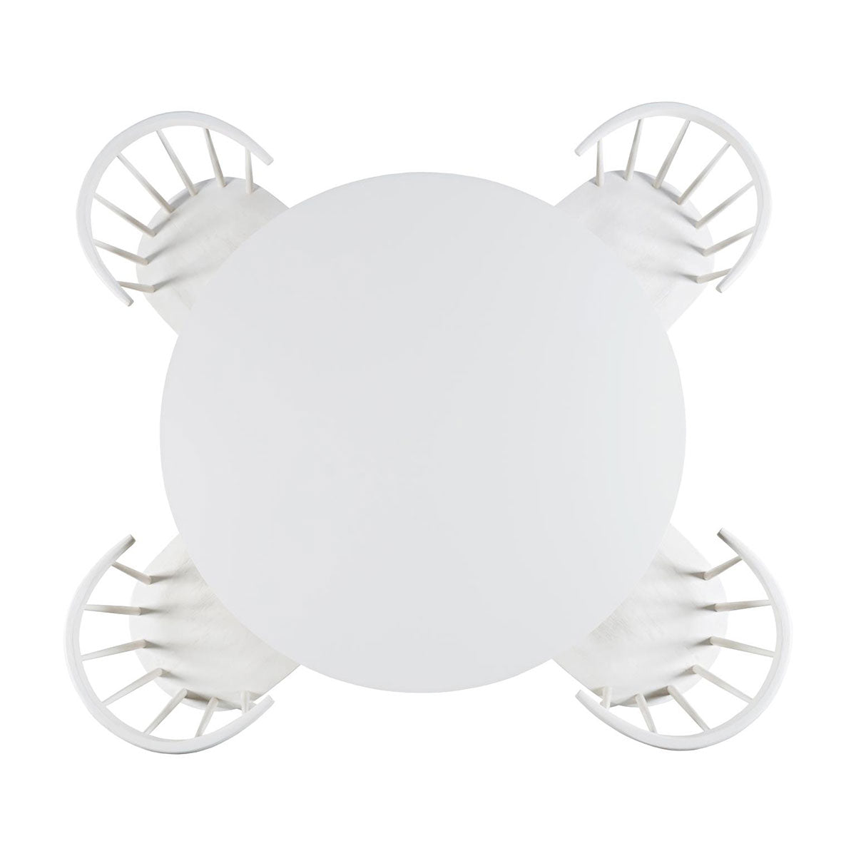 AUDEN 48" WHITE 5PC DINING SET