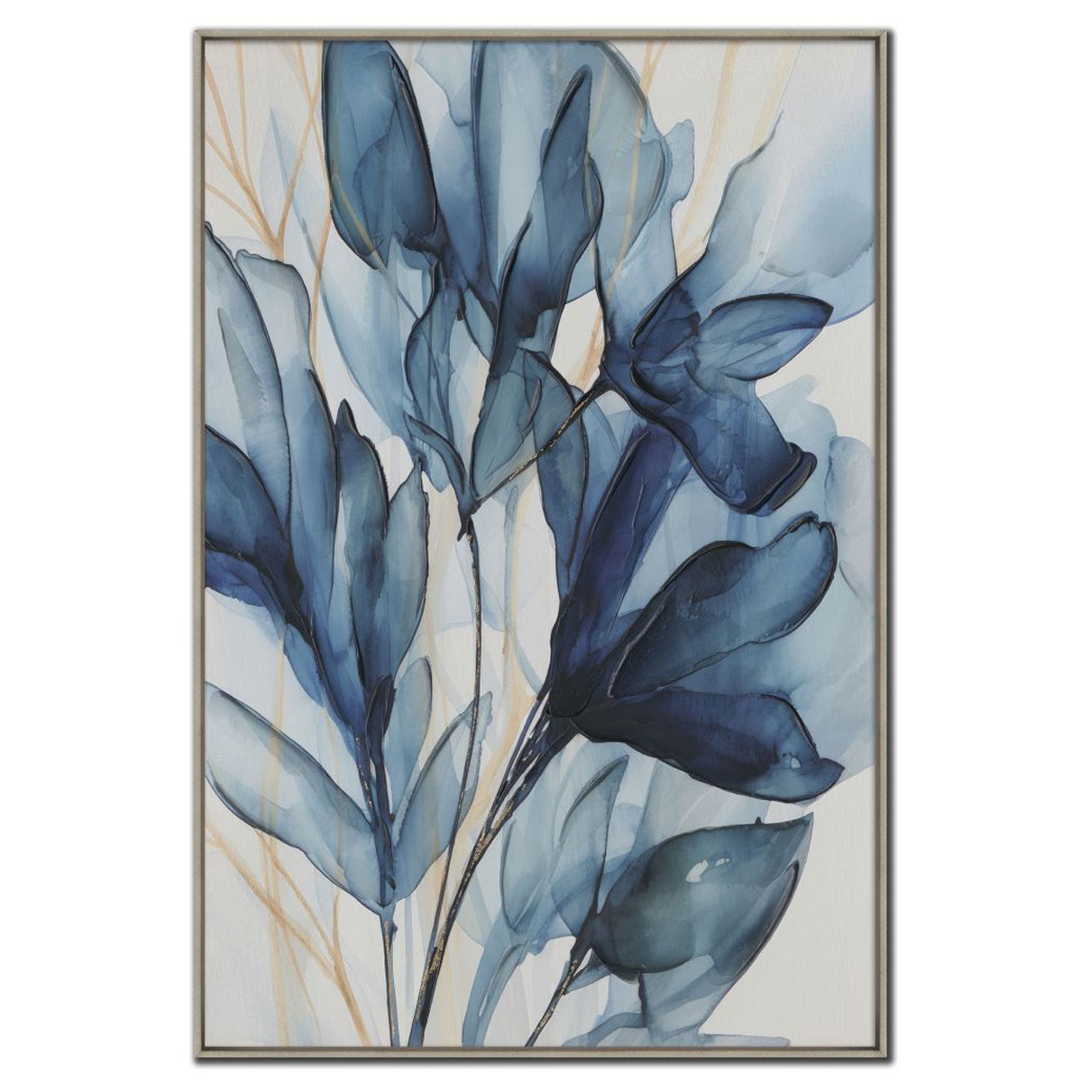 FLORAL INDIGO ELEGANCE S/2 ART