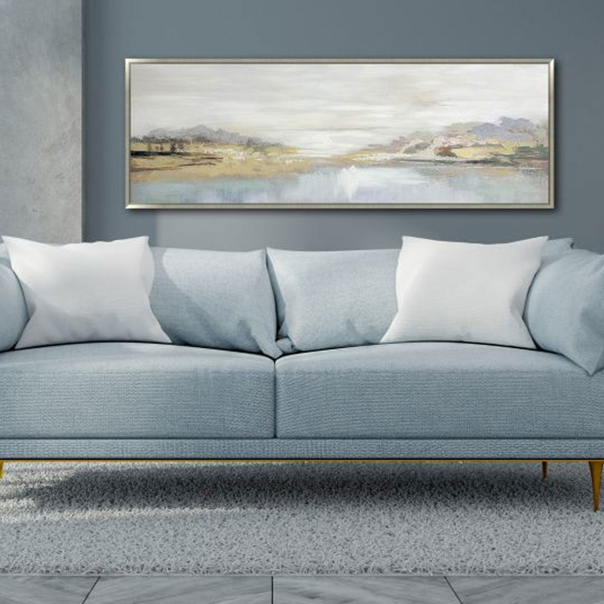 MISTY LAKE LANDSCAPE ART