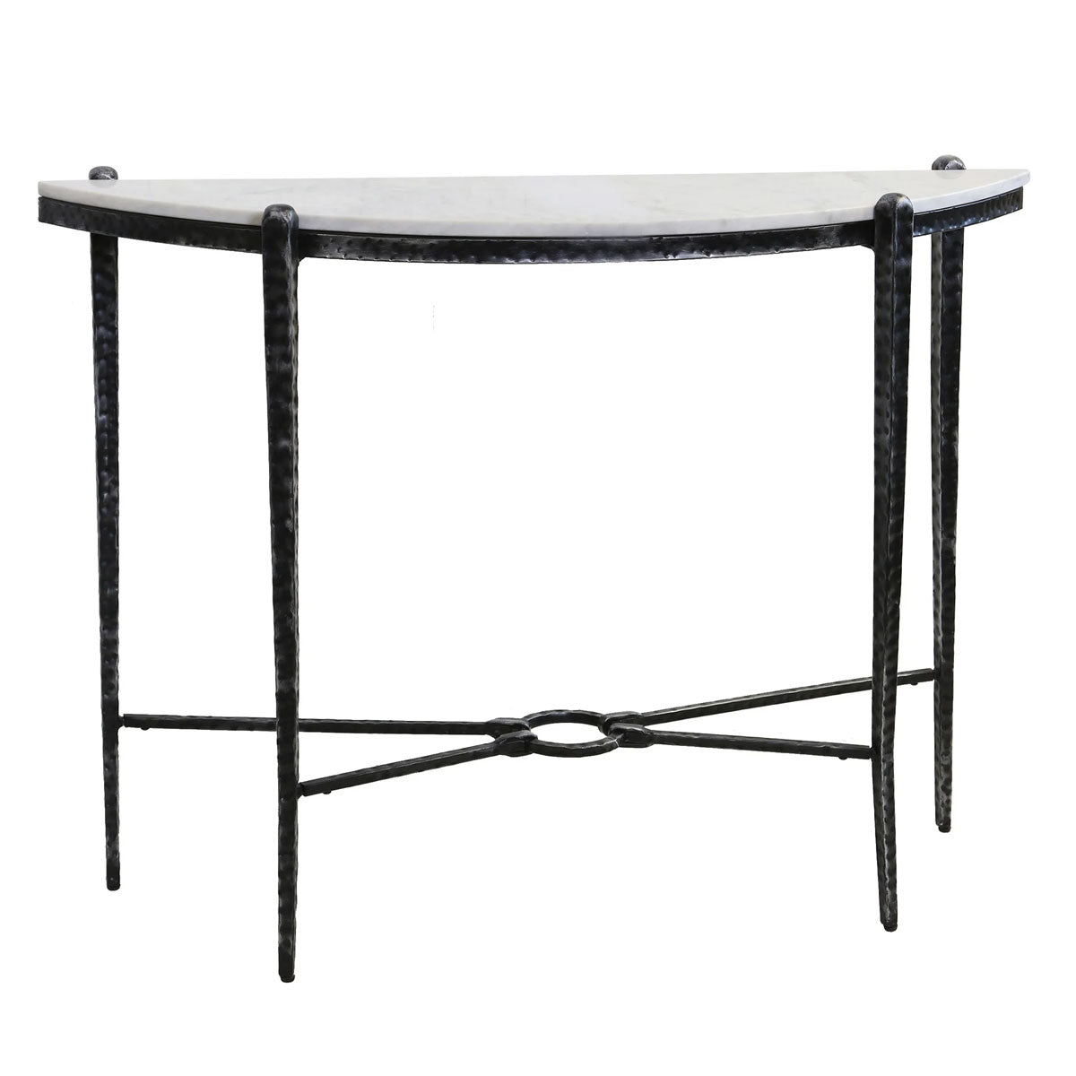 MARBLE DEMI LUNE CONSOLE TABLE