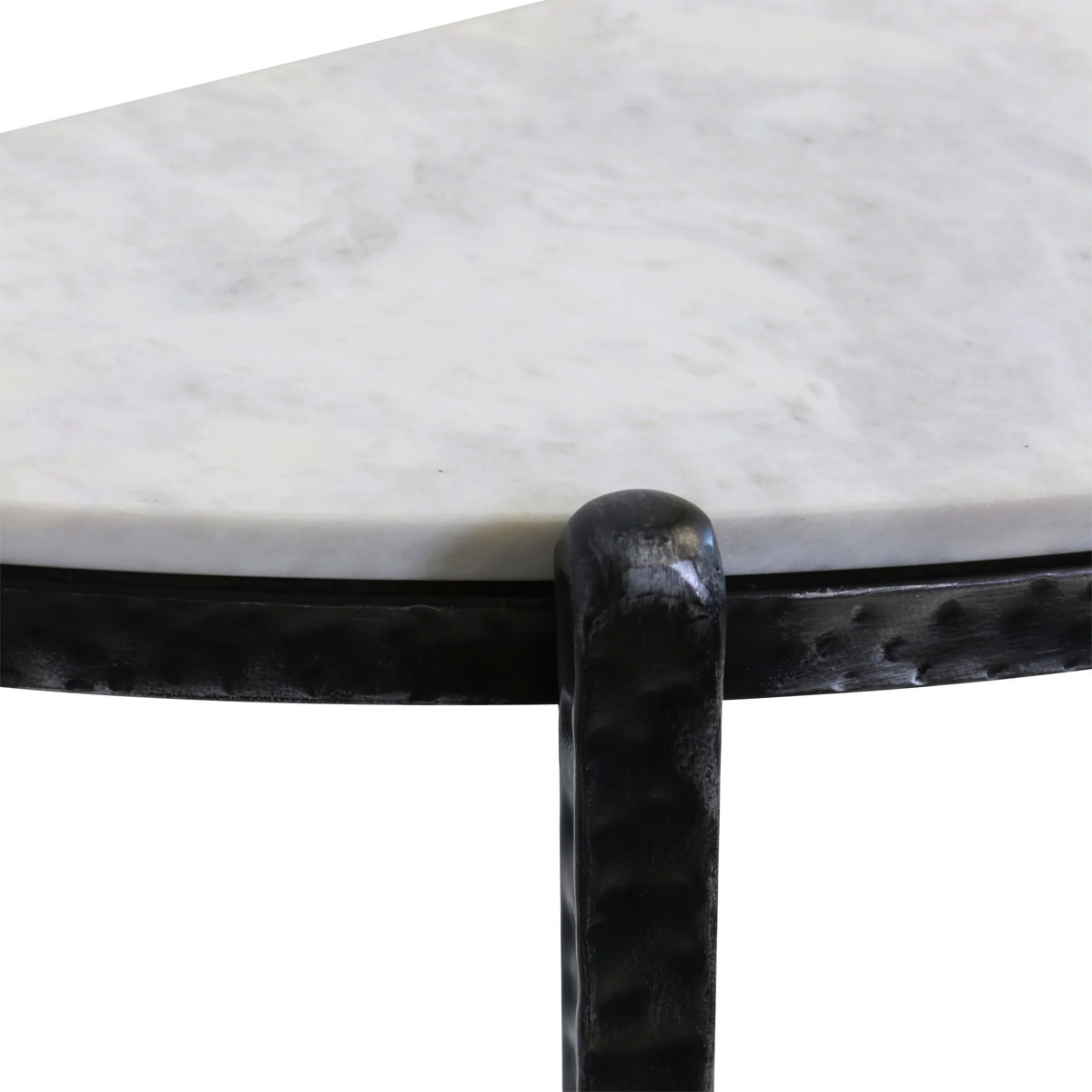 MARBLE DEMI LUNE CONSOLE TABLE