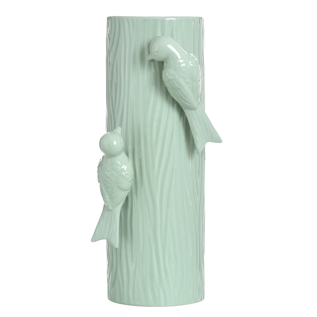 Celedon Green Birdmotif Vase