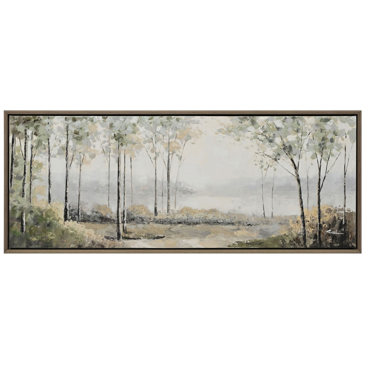 LAKESIDE LANDSCAPE FRAMED ART