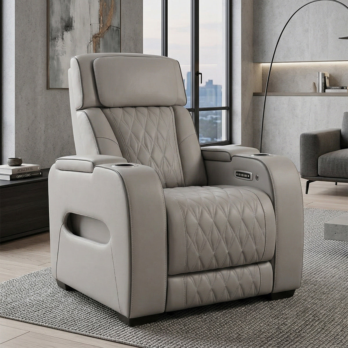 OPTIMUS GREY RECLINER W/PHR