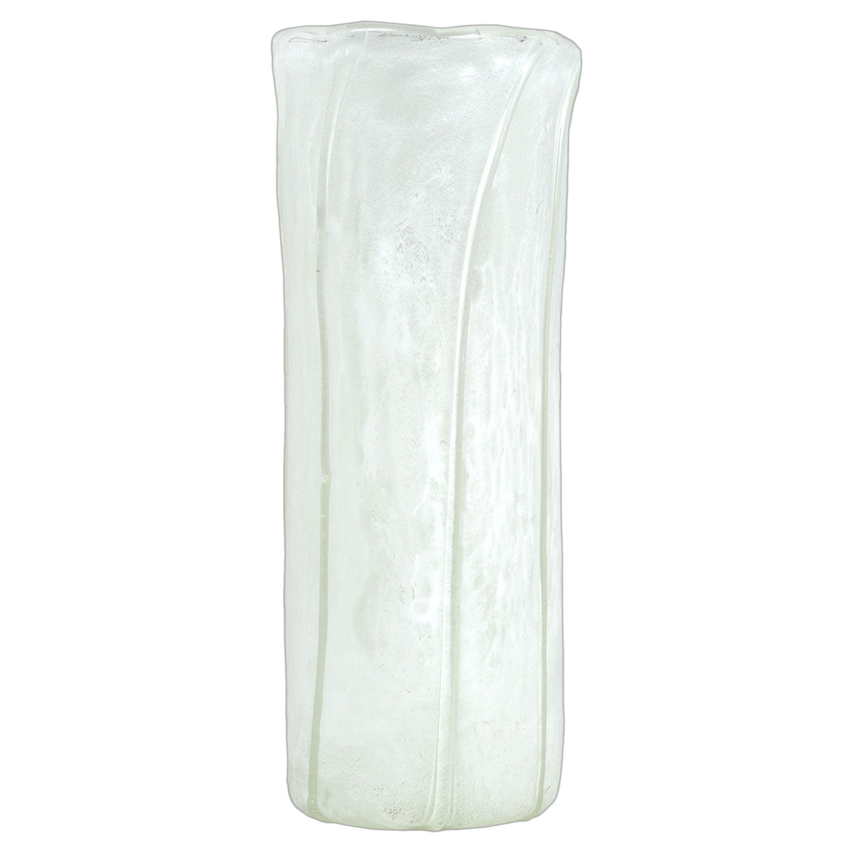 12" Lumia Wht Art Gls Vase