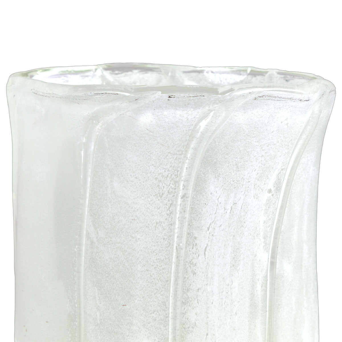 12" Lumia Wht Art Gls Vase