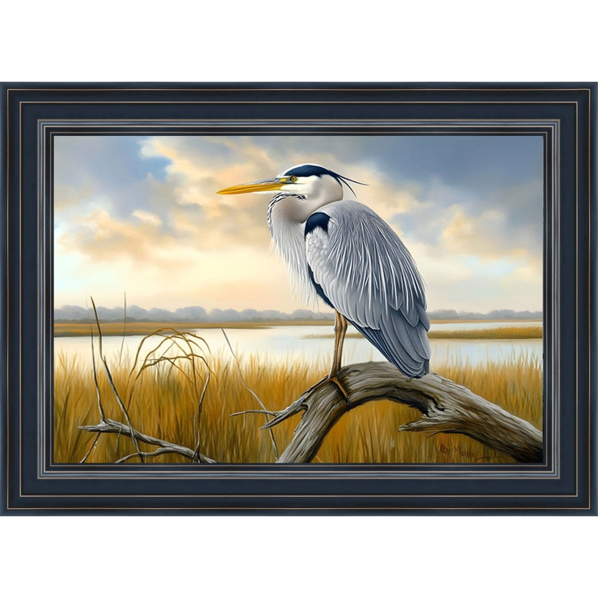 BLUE HERON AT THE MARSH