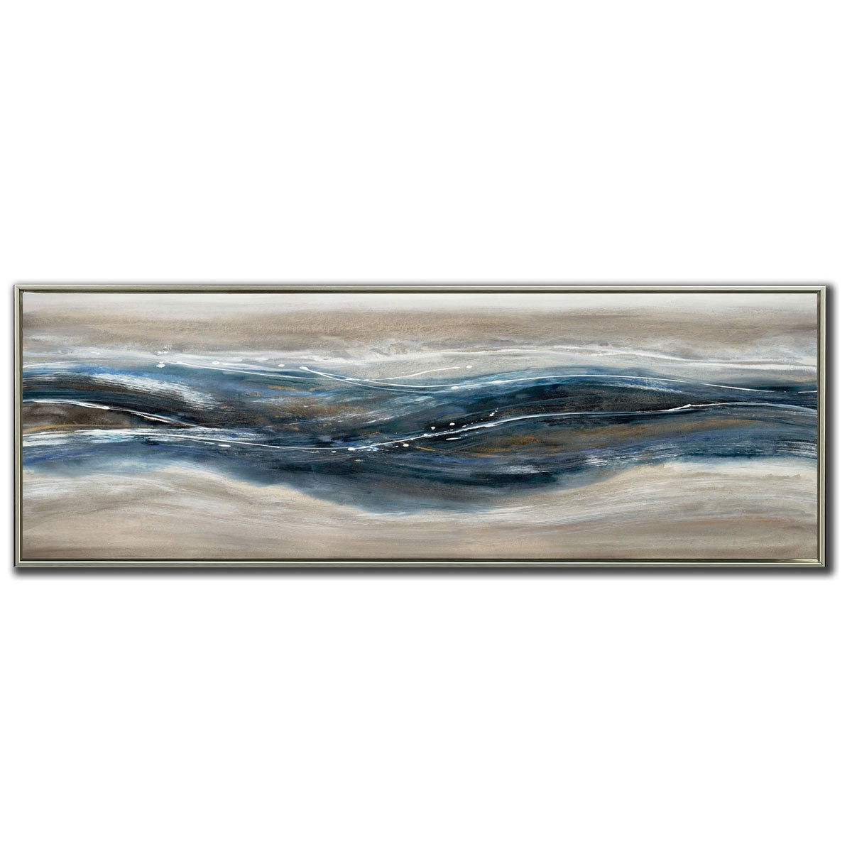 INDIGO FLOWS CSTL ABSTRACT ART