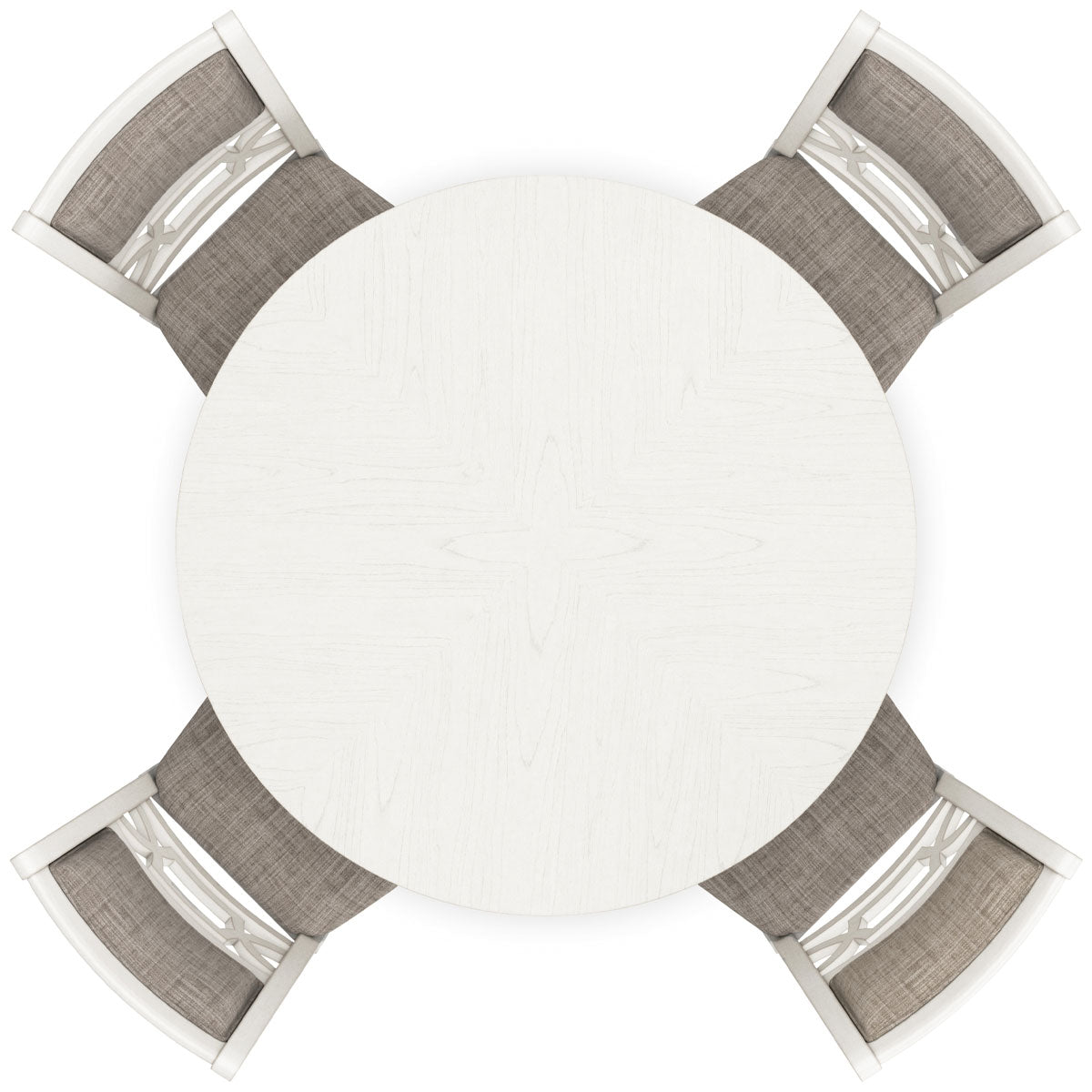 LUDWIG WHITE 5PC ROUND DINING SET