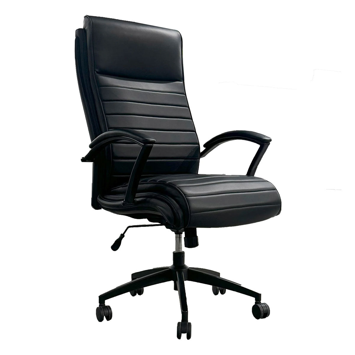 370 LEATHER DESK CHAIR BLACK
