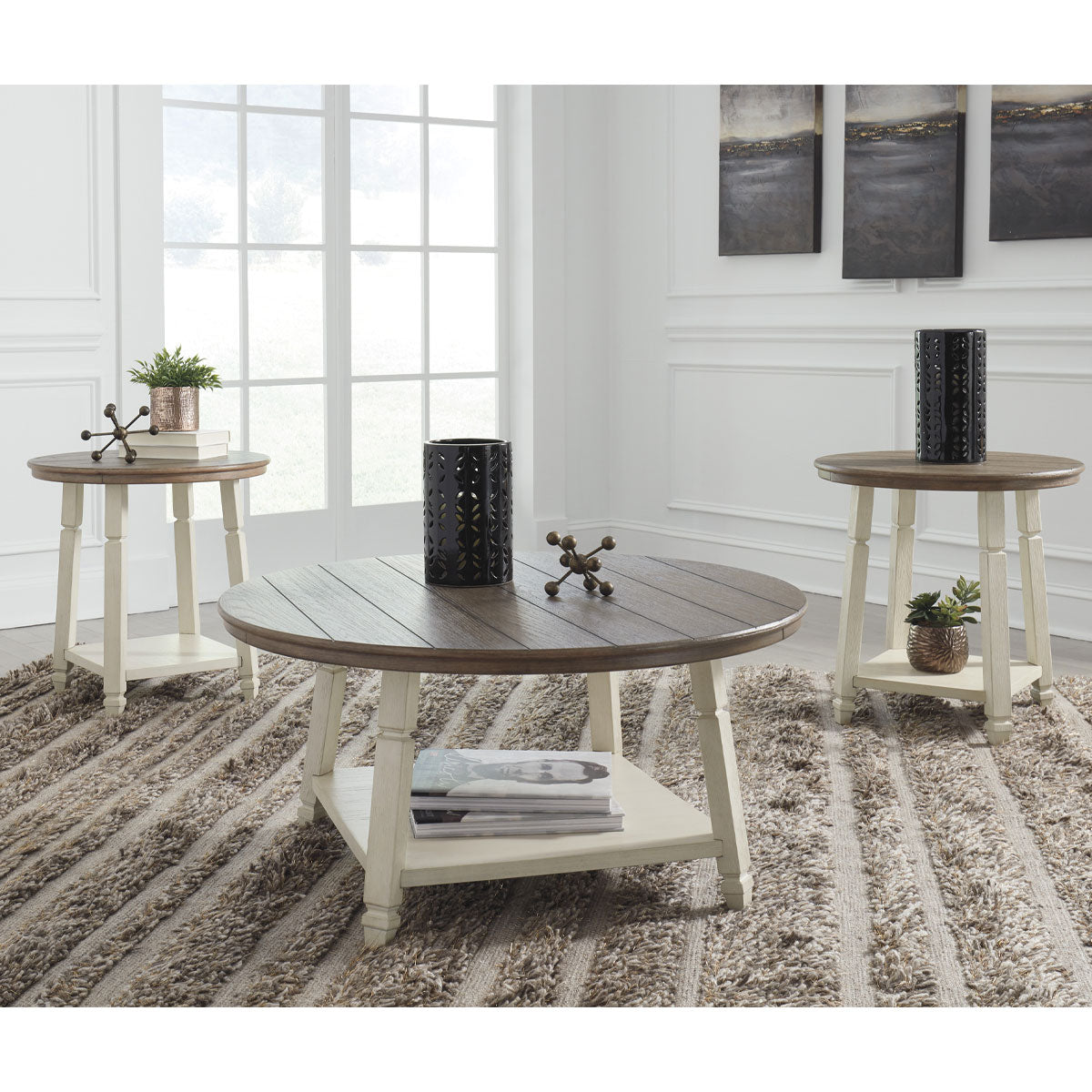 Delta  Two Tone 3 Piece Table Set