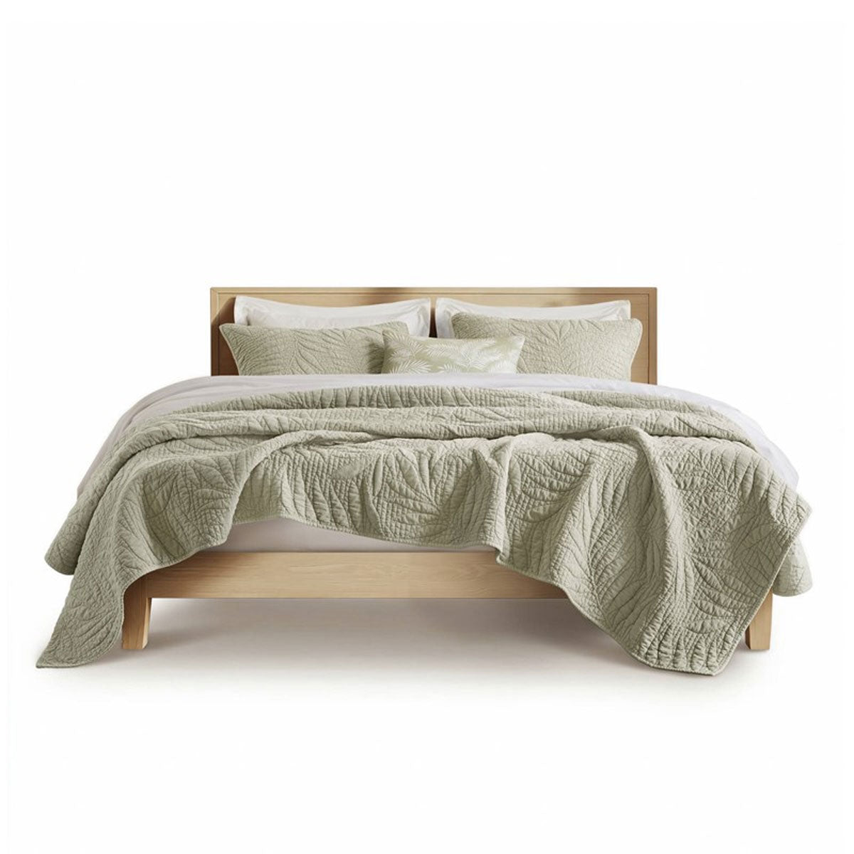 SAGE 3PC BOTANICAL LEAF QN SET