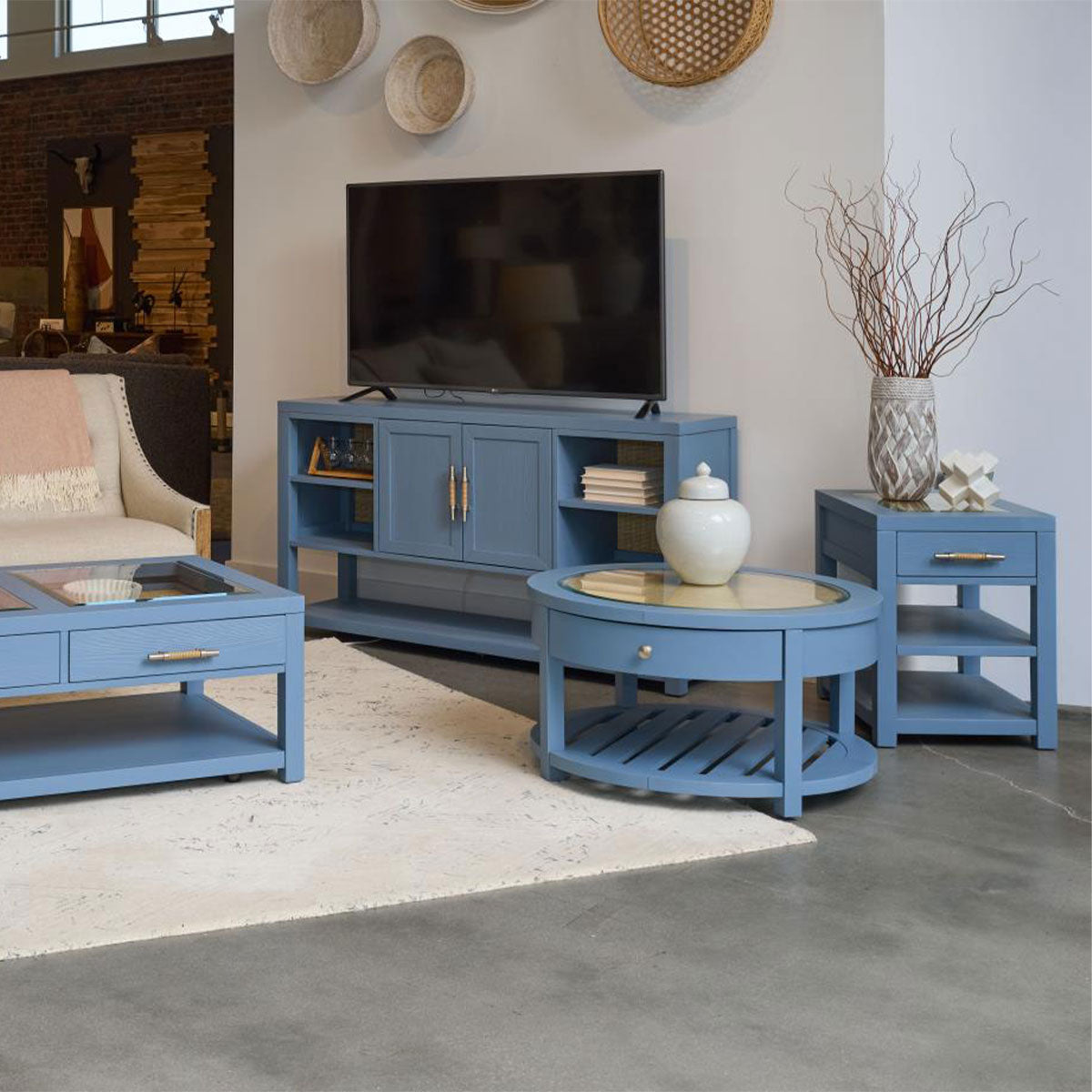 ROSALIE BLUE CHAIRSIDE TABLE