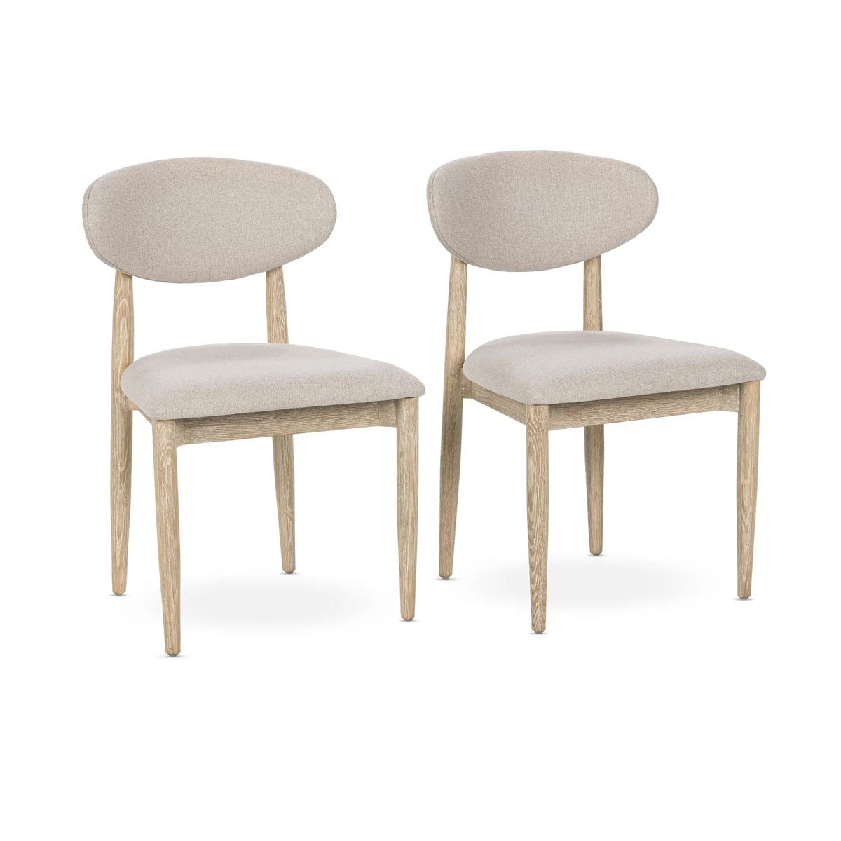TIBER DIN CHAIR PAIR CREAM WAS