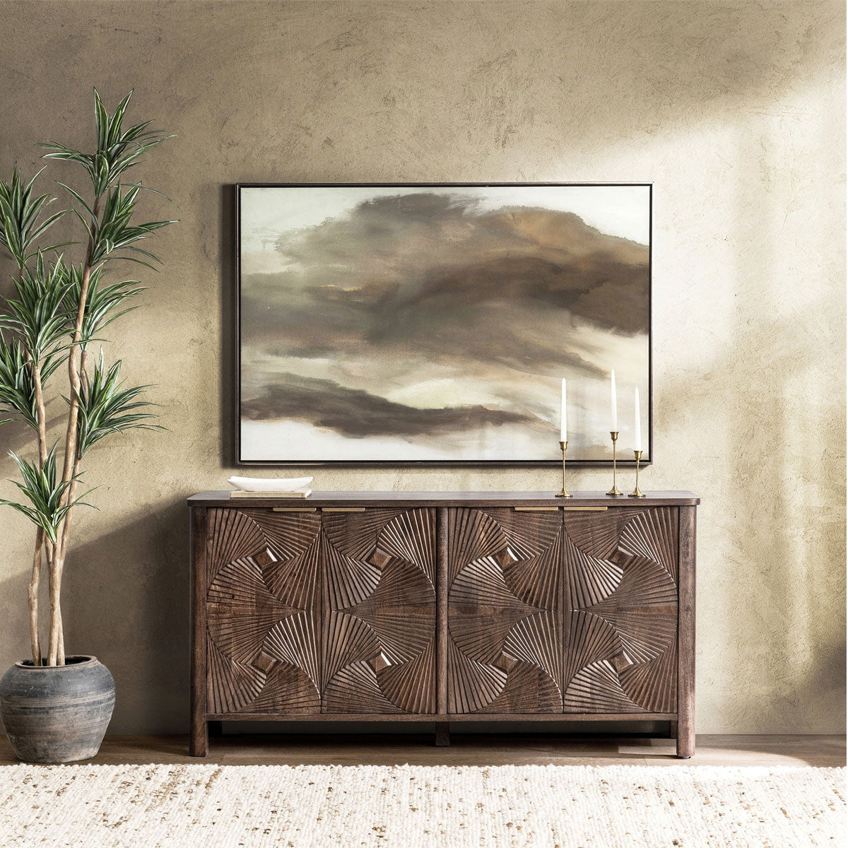 LINA 4DR CABINET KONA BRWN