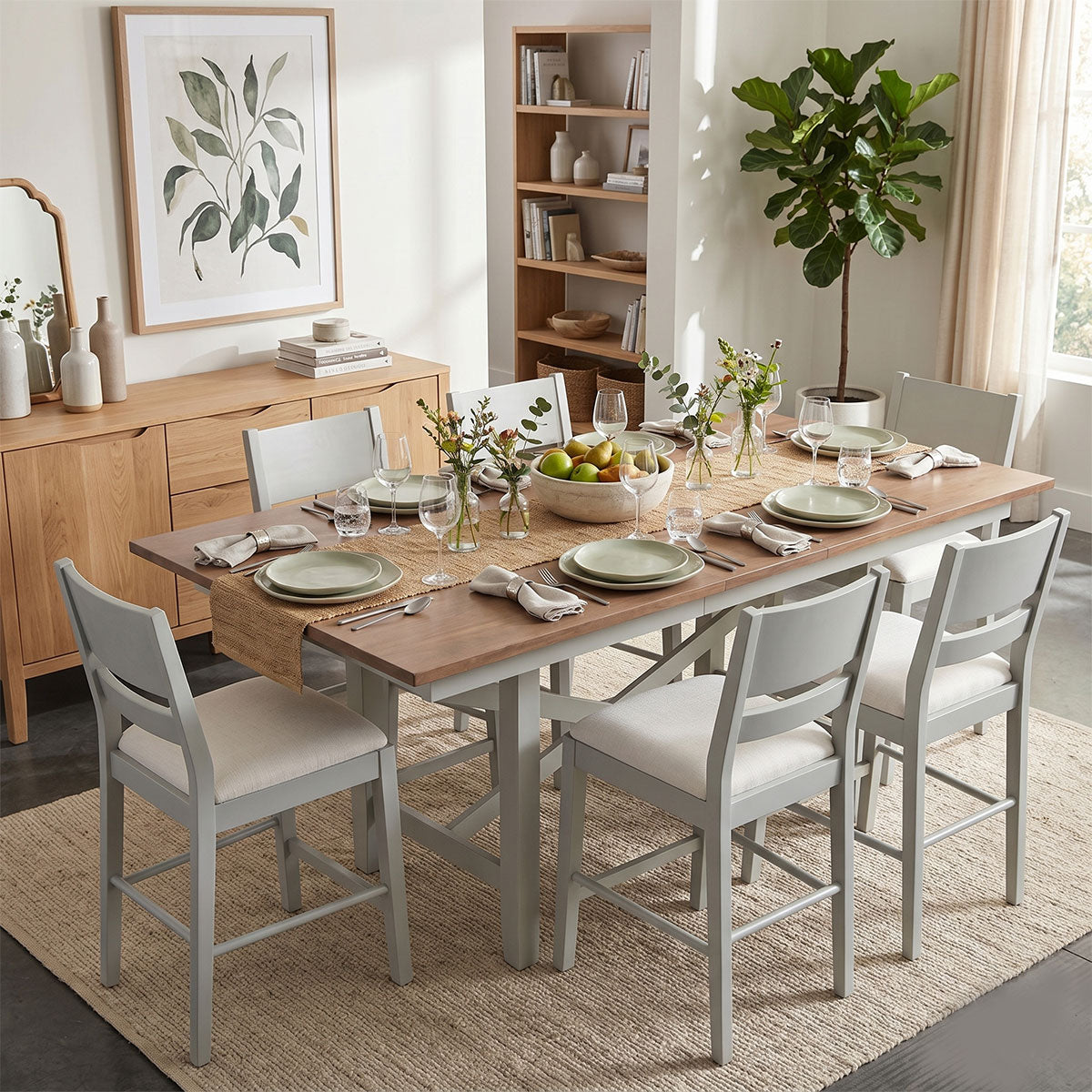 MAPLE 7PC CNT SET W/SPEN STOOL