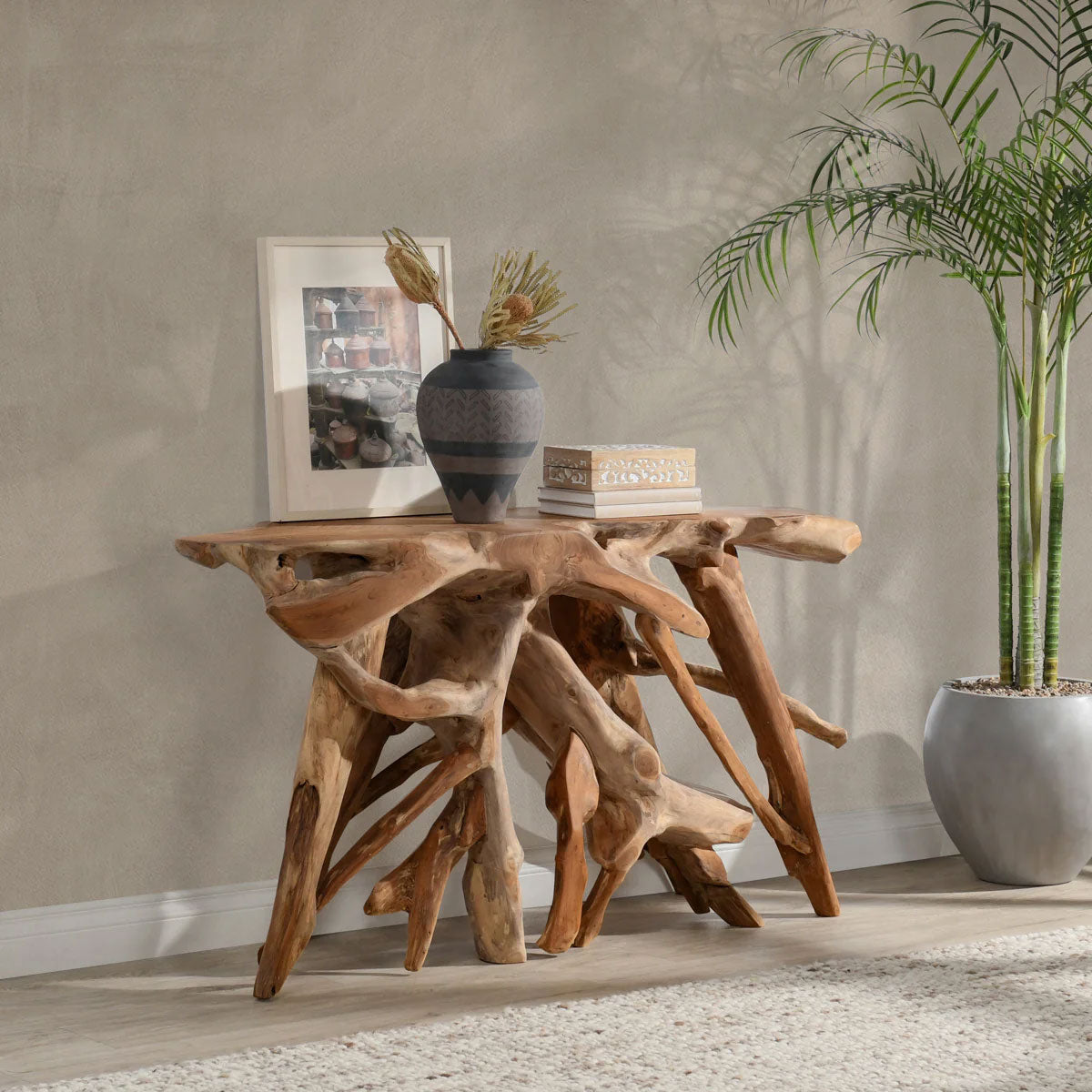 CYPRESS TEAK ROOT CONSOLE TBL