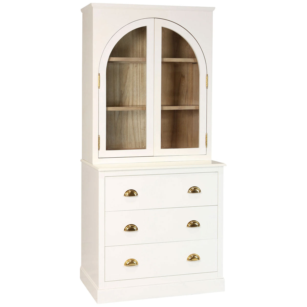 2PC CHEST AND HUTCH IN WHITE