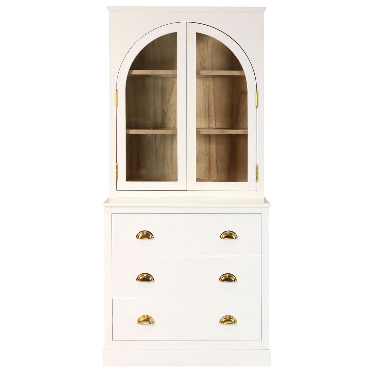 2PC CHEST AND HUTCH IN WHITE