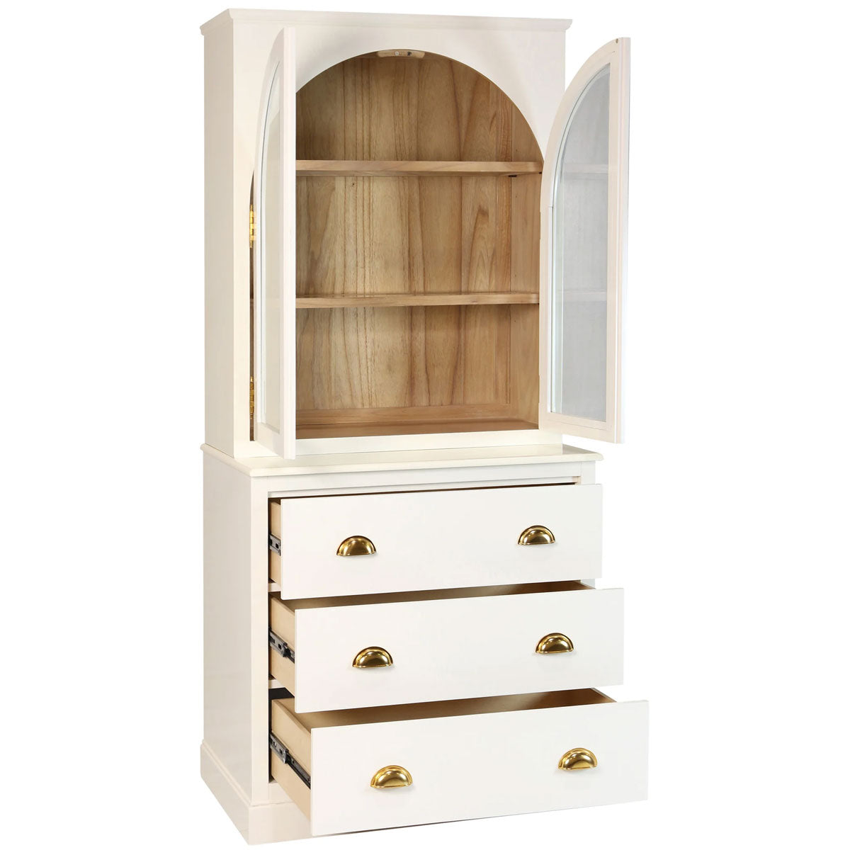 2PC CHEST AND HUTCH IN WHITE