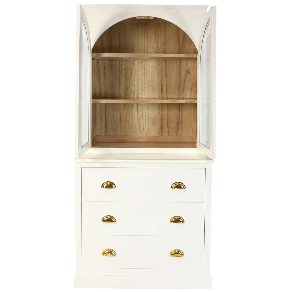 2PC CHEST AND HUTCH IN WHITE
