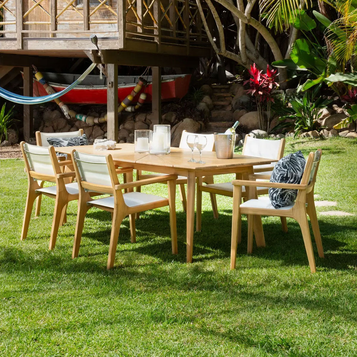 HARBOR TEAK 90IN RECT DINING T