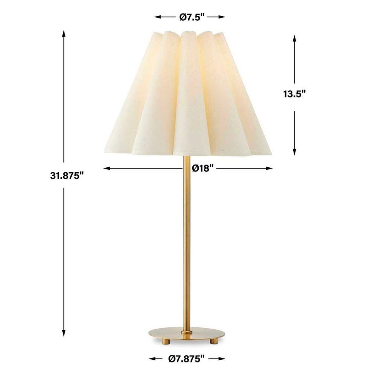 Lilabet Gold/fluted Shade Tl
