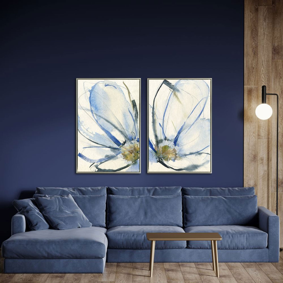 COBALT & PAYNES PETALS II ART