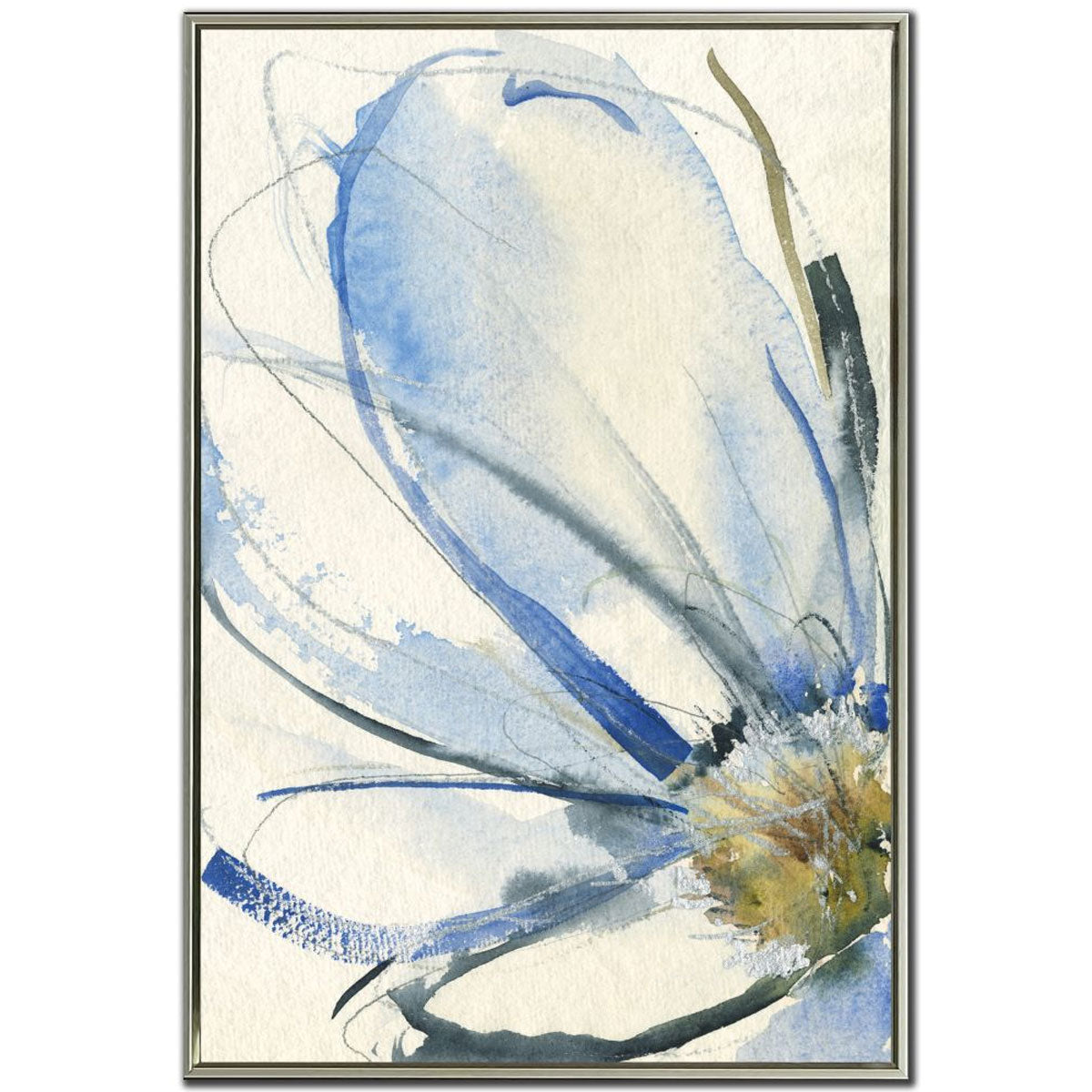 COBALT & PAYNES PETALS I ART