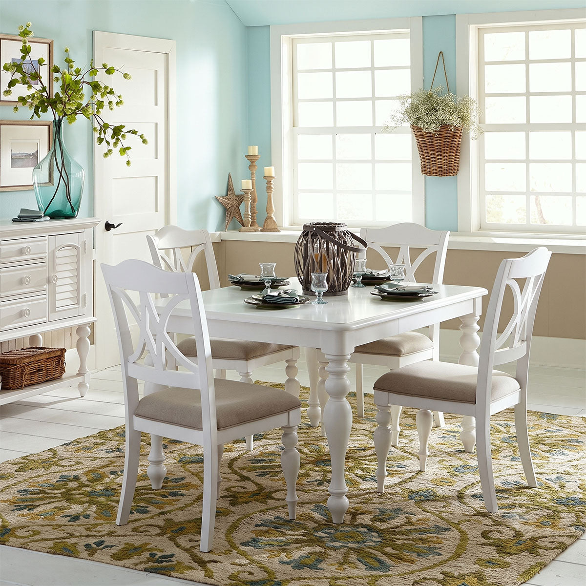 SUMMER HOUSE WH 5PC RECT DINE