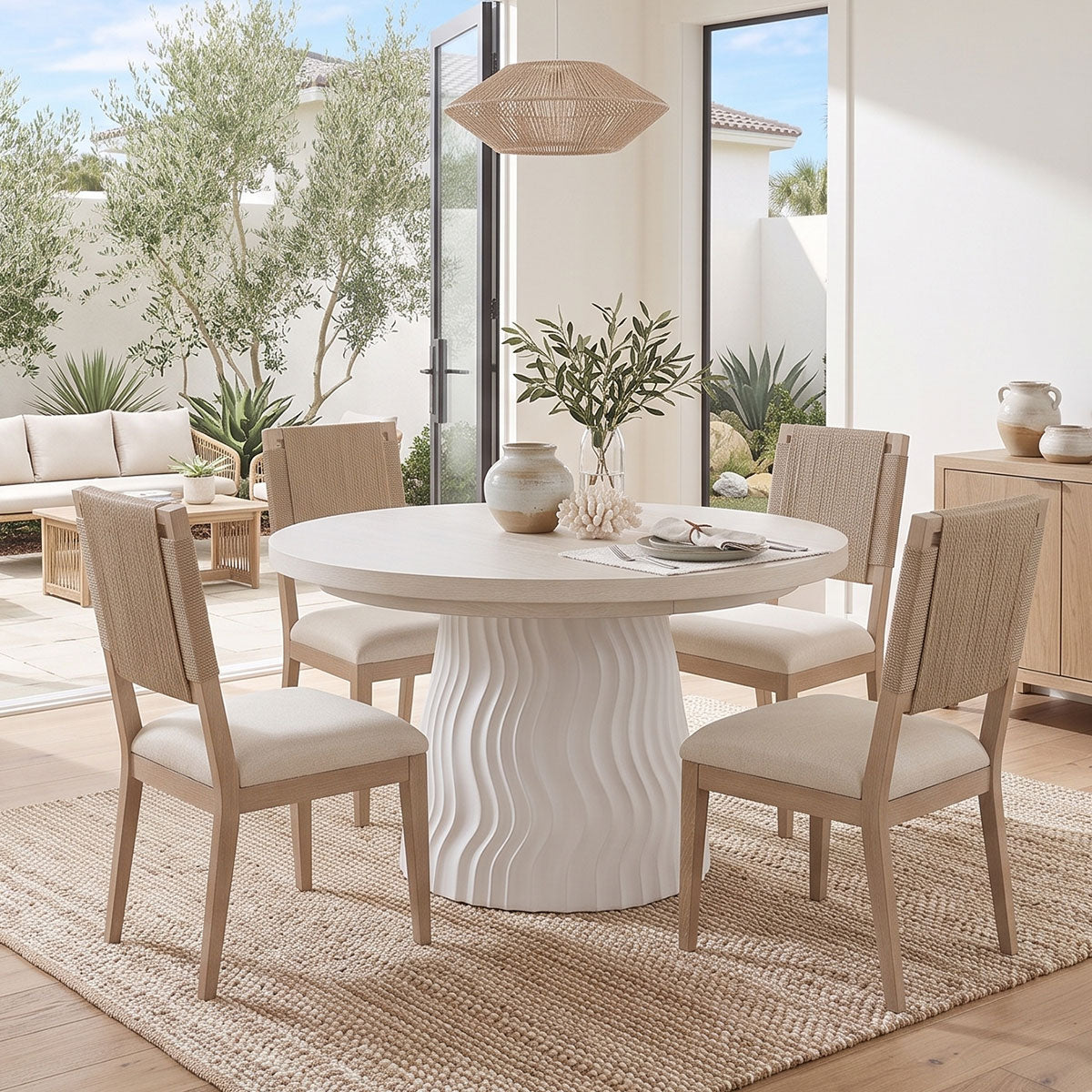 Aruba 5pc Round Dining Set