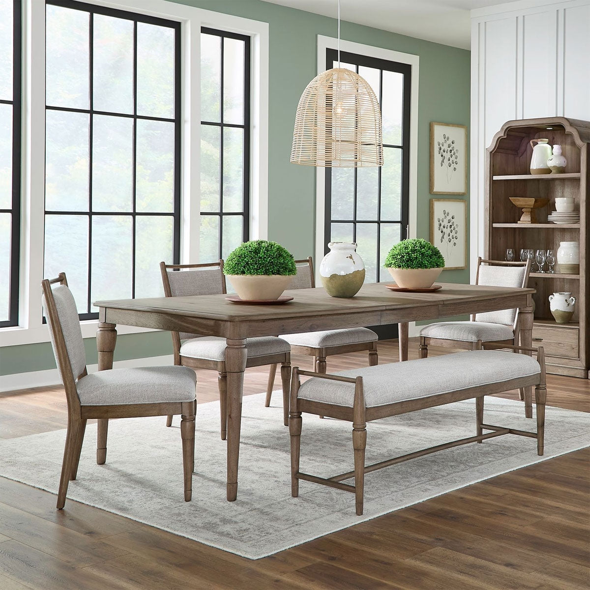 HICKORY GROVE 6PC DINE W/BENCH